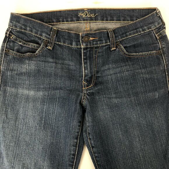 Old Navy Diva Womens Size 8 Regular Denim Blue Stretch Jeans - Picture 2 of 10